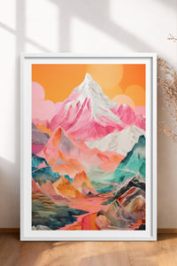HOMEPACK Ahşap Çerçeveli Tablo Çerçeveli Poster Sanatsal Modern Duvar Dekoru TK-1065