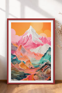 HOMEPACK Ahşap Çerçeveli Tablo Çerçeveli Poster Sanatsal Modern Duvar Dekoru TK-1065