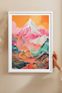 HOMEPACK Ahşap Çerçeveli Tablo Çerçeveli Poster Sanatsal Modern Duvar Dekoru TK-1065