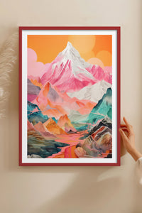HOMEPACK Ahşap Çerçeveli Tablo Çerçeveli Poster Sanatsal Modern Duvar Dekoru TK-1065