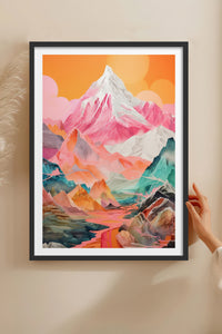 HOMEPACK Ahşap Çerçeveli Tablo Çerçeveli Poster Sanatsal Modern Duvar Dekoru TK-1065