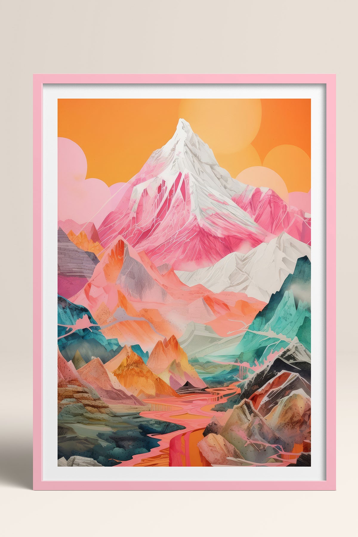 HOMEPACK Ahşap Çerçeveli Tablo Çerçeveli Poster Sanatsal Modern Duvar Dekoru TK-1065