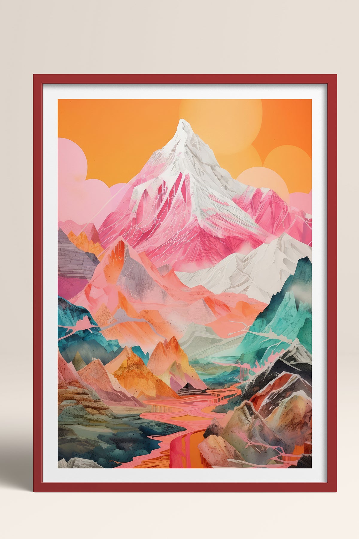 HOMEPACK Ahşap Çerçeveli Tablo Çerçeveli Poster Sanatsal Modern Duvar Dekoru TK-1065