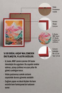 HOMEPACK Ahşap Çerçeveli Tablo Çerçeveli Poster Sanatsal Modern Duvar Dekoru TK-1065