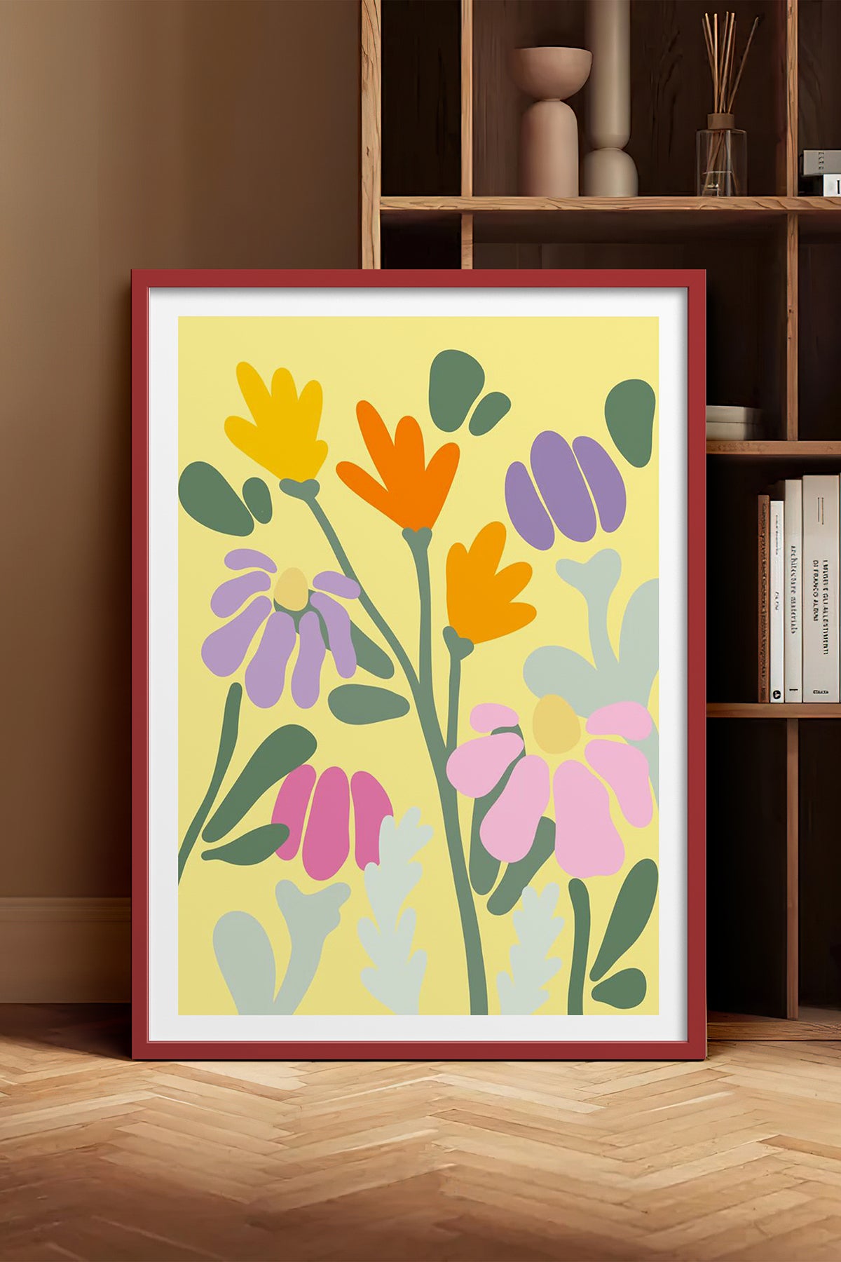 HOMEPACK Ahşap Çerçeveli Tablo Çerçeveli Poster Sanatsal Modern Duvar Dekoru TK-1067