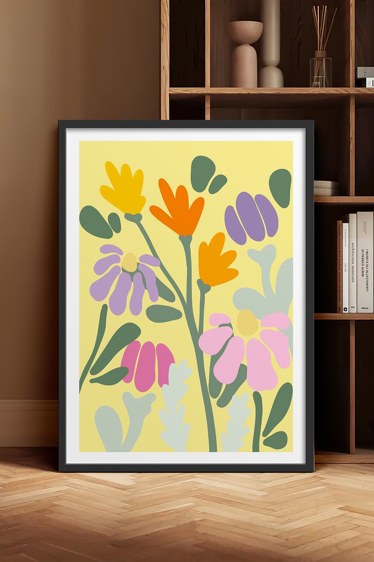 HOMEPACK Ahşap Çerçeveli Tablo Çerçeveli Poster Sanatsal Modern Duvar Dekoru TK-1067