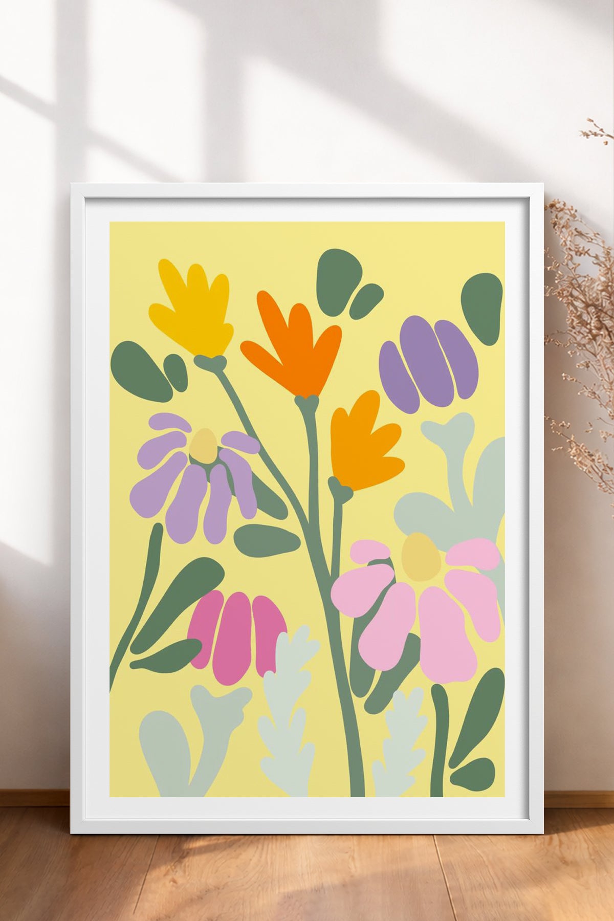 HOMEPACK Ahşap Çerçeveli Tablo Çerçeveli Poster Sanatsal Modern Duvar Dekoru TK-1067