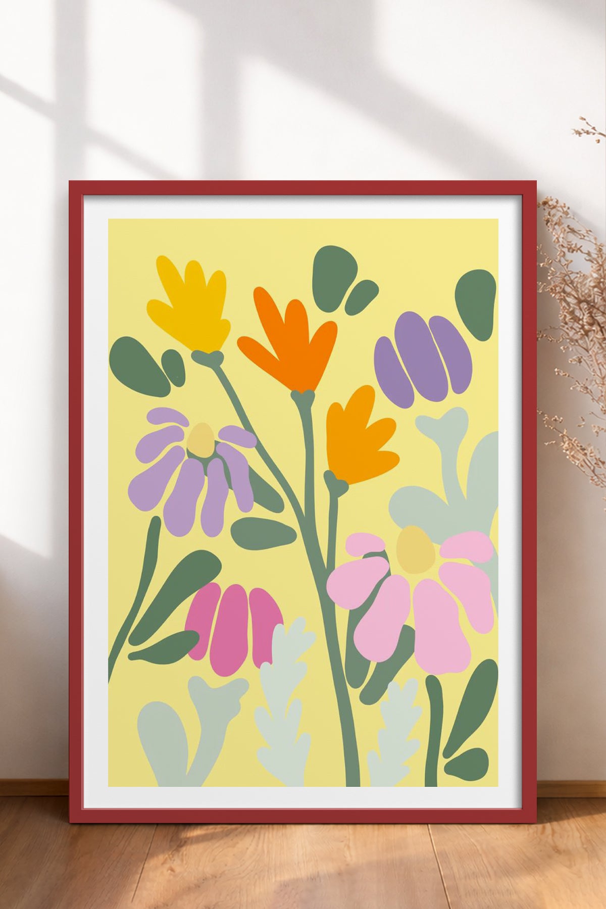 HOMEPACK Ahşap Çerçeveli Tablo Çerçeveli Poster Sanatsal Modern Duvar Dekoru TK-1067