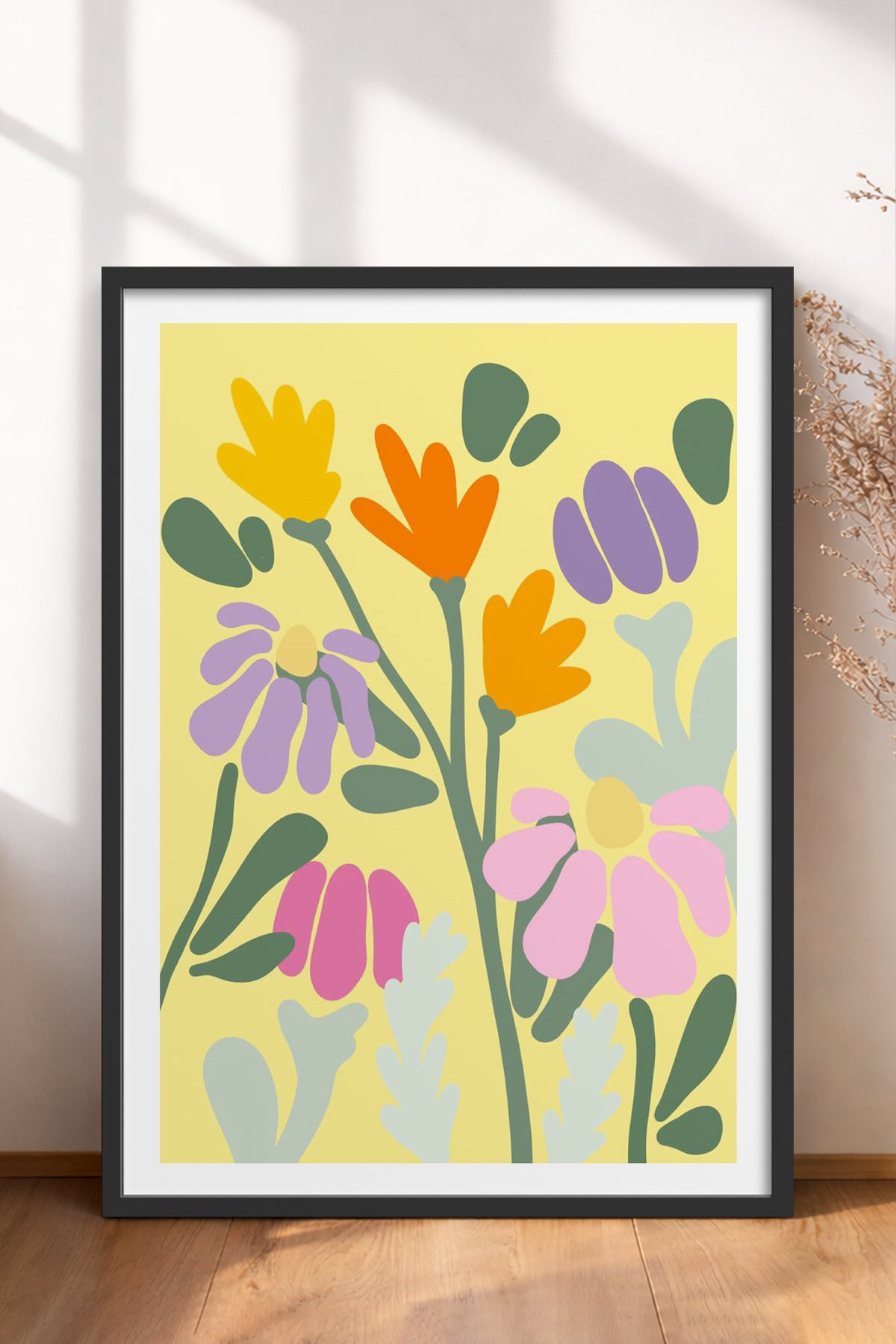 HOMEPACK Ahşap Çerçeveli Tablo Çerçeveli Poster Sanatsal Modern Duvar Dekoru TK-1067