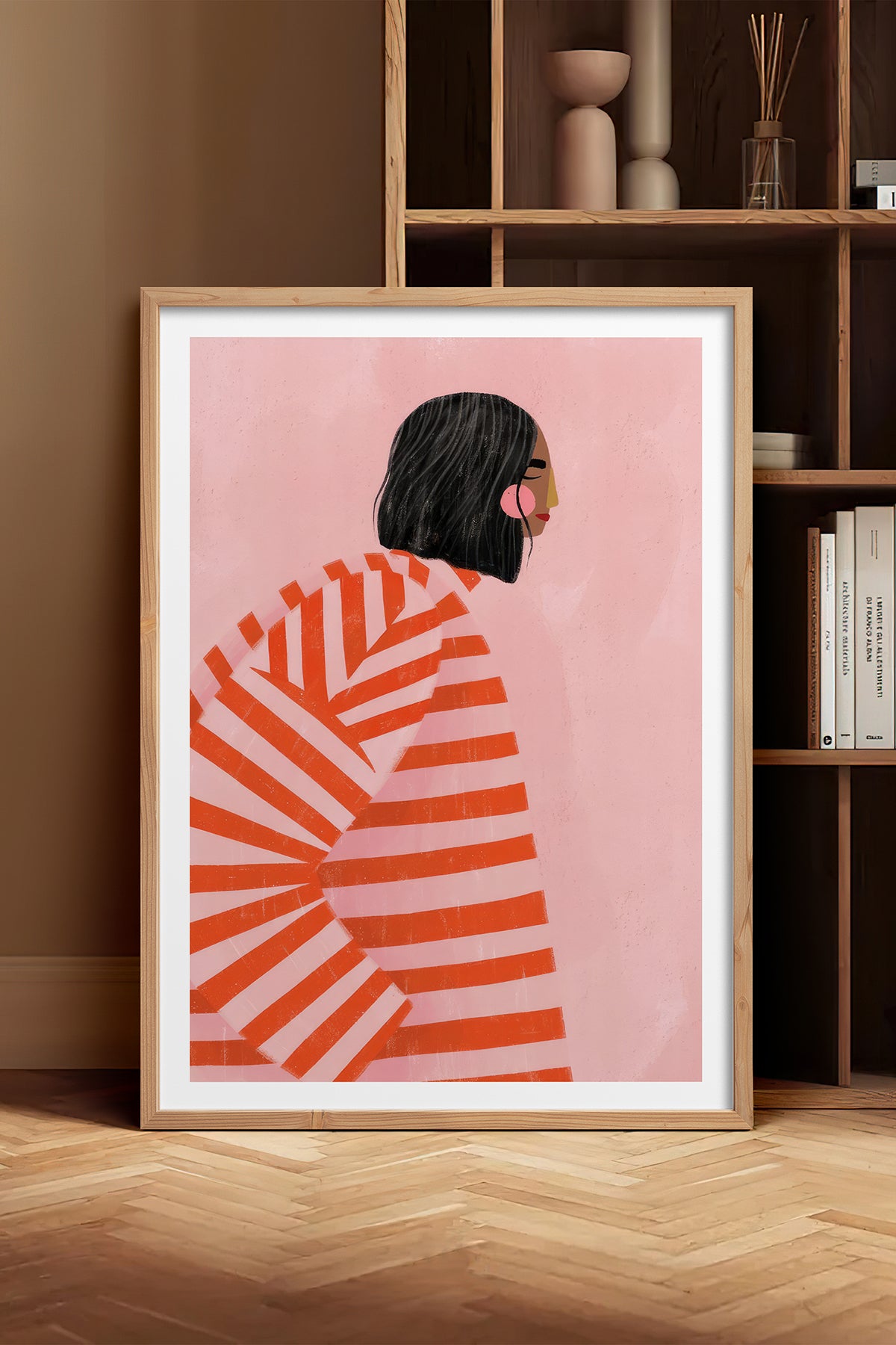 HOMEPACK Ahşap Çerçeveli Tablo Çerçeveli Poster Sanatsal Modern Duvar Dekoru TK-1068