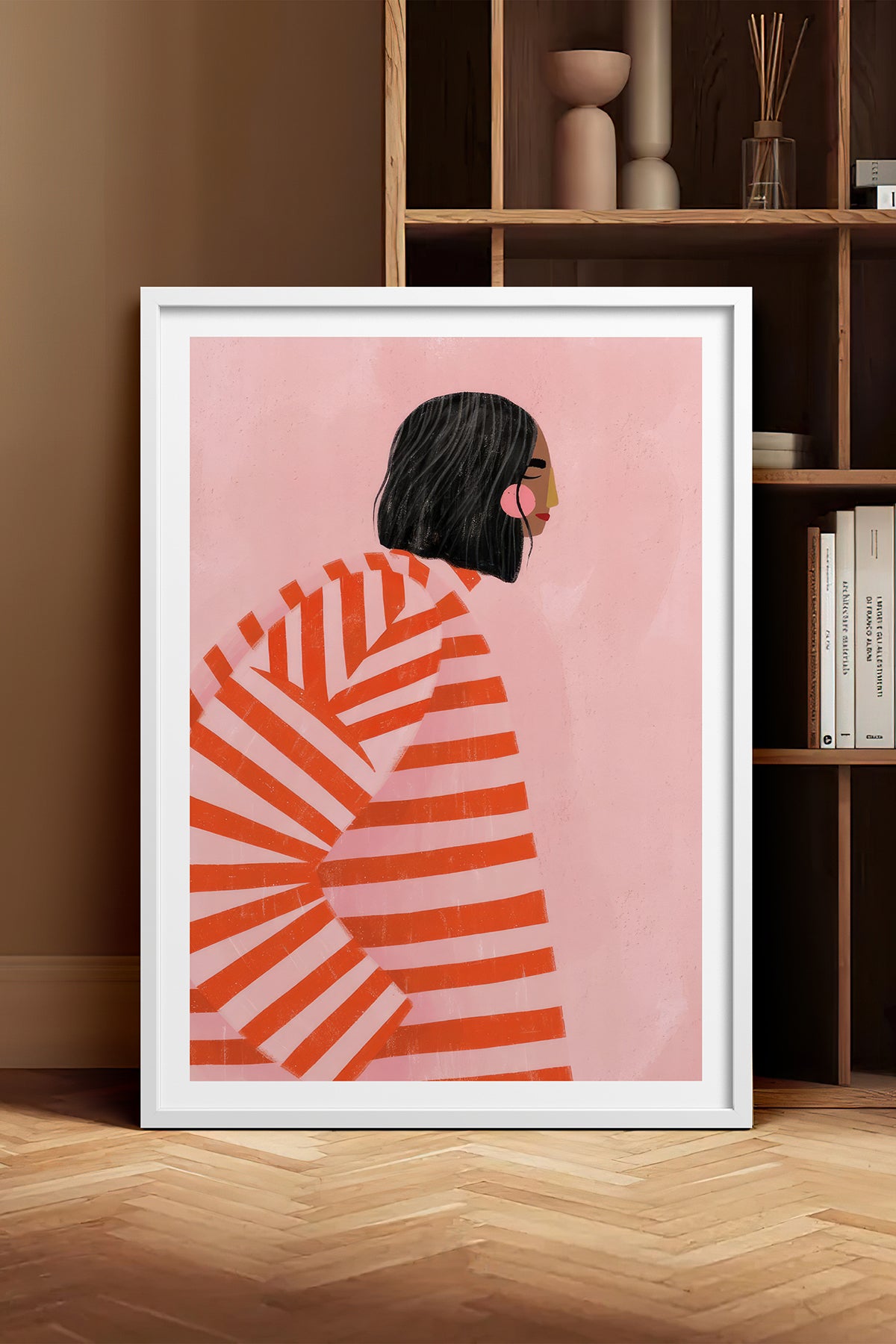 HOMEPACK Ahşap Çerçeveli Tablo Çerçeveli Poster Sanatsal Modern Duvar Dekoru TK-1068