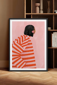 HOMEPACK Ahşap Çerçeveli Tablo Çerçeveli Poster Sanatsal Modern Duvar Dekoru TK-1068