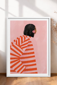 HOMEPACK Ahşap Çerçeveli Tablo Çerçeveli Poster Sanatsal Modern Duvar Dekoru TK-1068