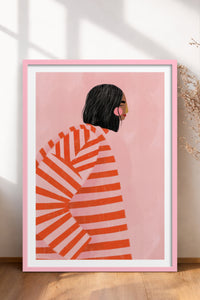 HOMEPACK Ahşap Çerçeveli Tablo Çerçeveli Poster Sanatsal Modern Duvar Dekoru TK-1068