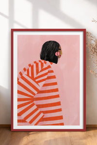 HOMEPACK Ahşap Çerçeveli Tablo Çerçeveli Poster Sanatsal Modern Duvar Dekoru TK-1068