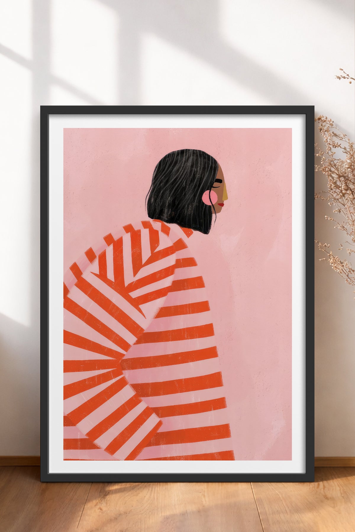 HOMEPACK Ahşap Çerçeveli Tablo Çerçeveli Poster Sanatsal Modern Duvar Dekoru TK-1068