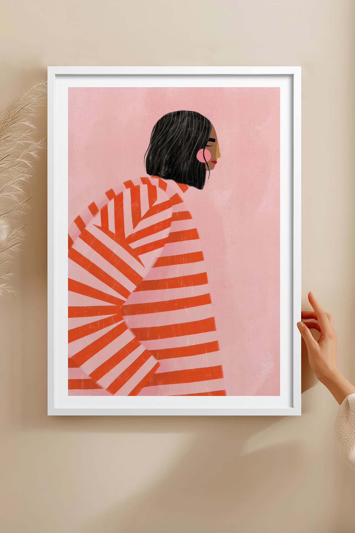HOMEPACK Ahşap Çerçeveli Tablo Çerçeveli Poster Sanatsal Modern Duvar Dekoru TK-1068