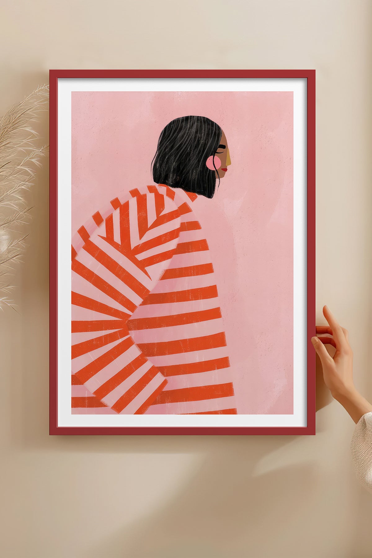 HOMEPACK Ahşap Çerçeveli Tablo Çerçeveli Poster Sanatsal Modern Duvar Dekoru TK-1068