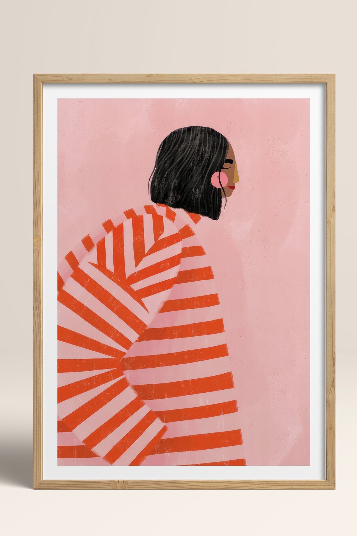 HOMEPACK Ahşap Çerçeveli Tablo Çerçeveli Poster Sanatsal Modern Duvar Dekoru TK-1068