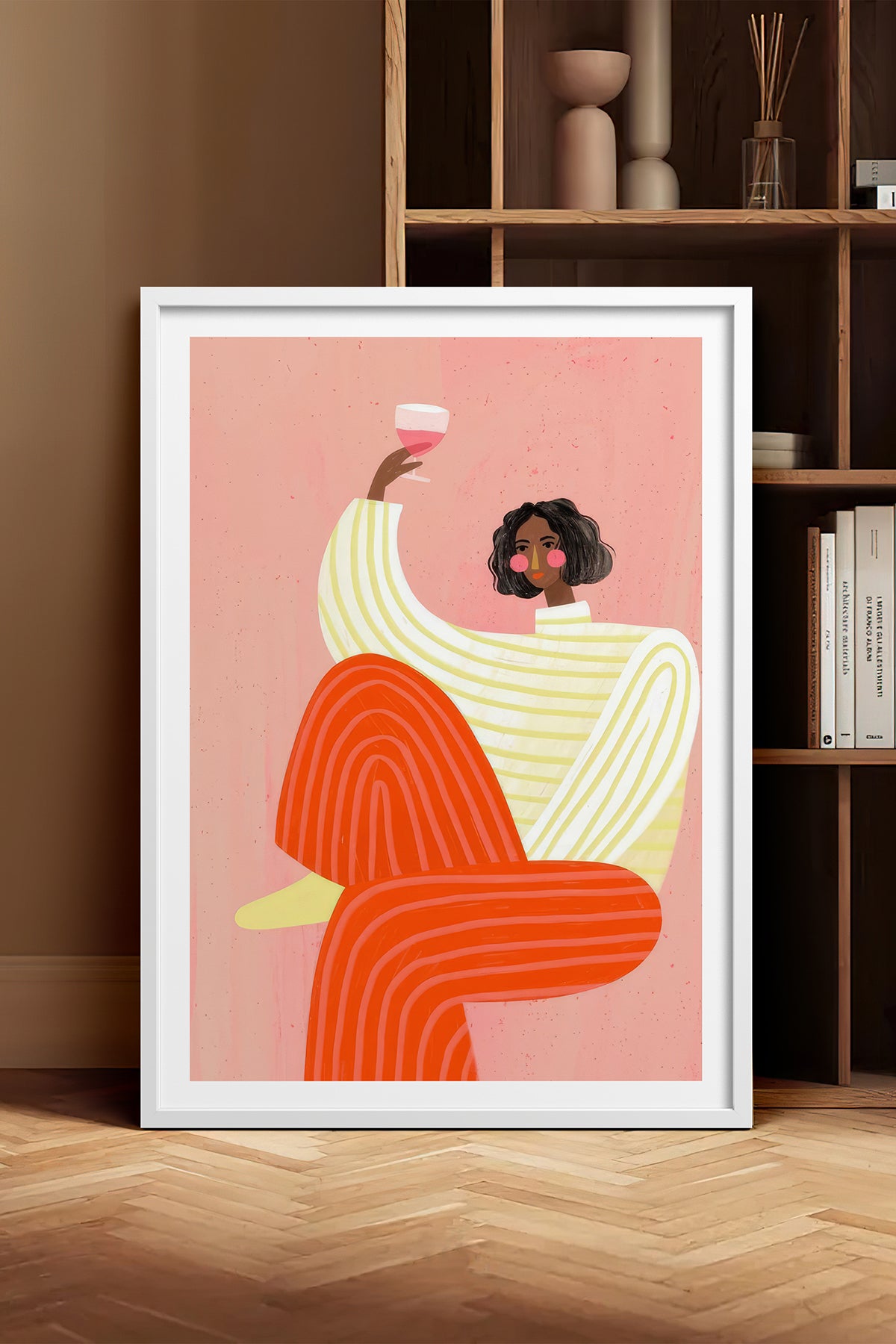 HOMEPACK Ahşap Çerçeveli Tablo Çerçeveli Poster Sanatsal Modern Duvar Dekoru TK-1069