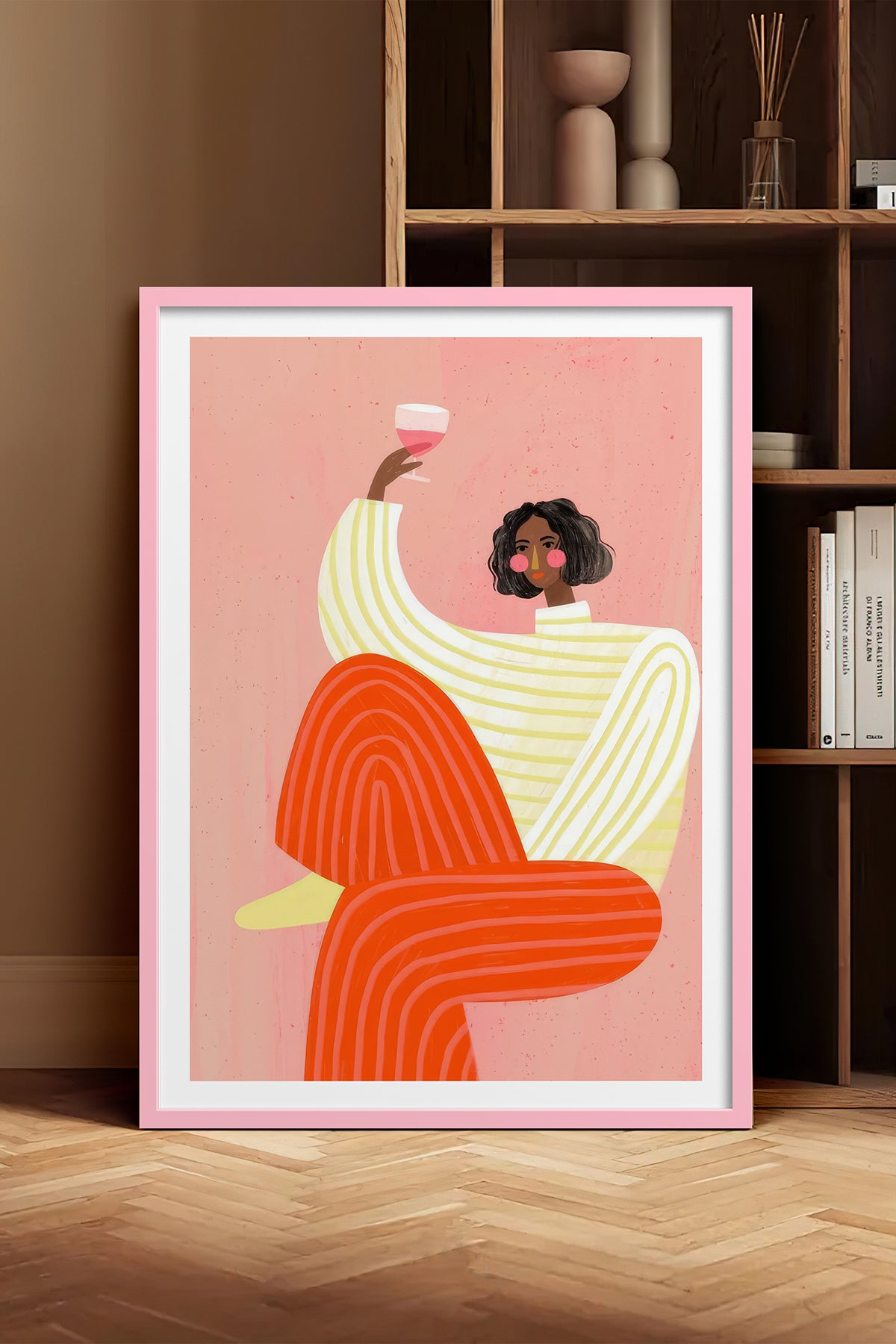 HOMEPACK Ahşap Çerçeveli Tablo Çerçeveli Poster Sanatsal Modern Duvar Dekoru TK-1069