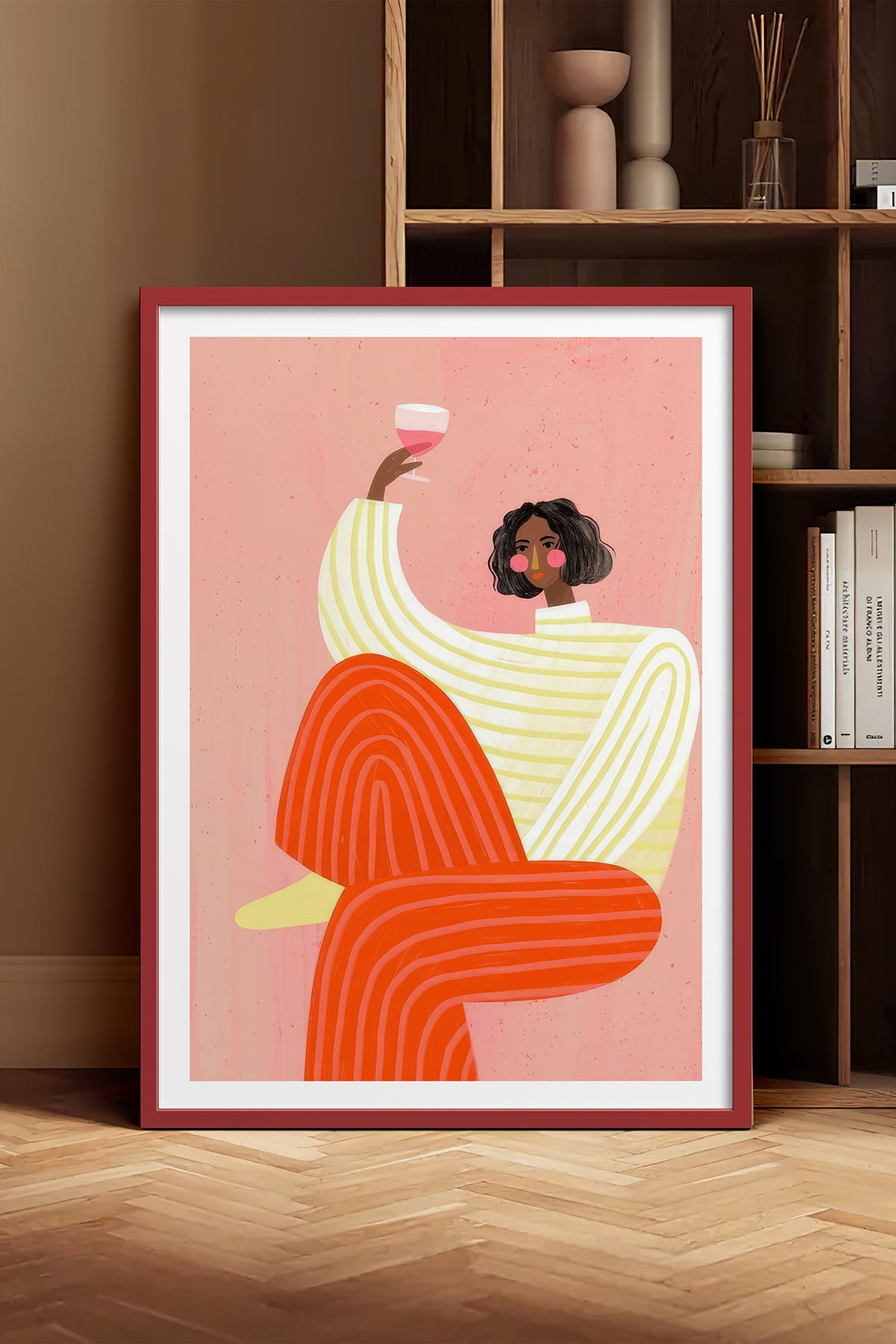 HOMEPACK Ahşap Çerçeveli Tablo Çerçeveli Poster Sanatsal Modern Duvar Dekoru TK-1069