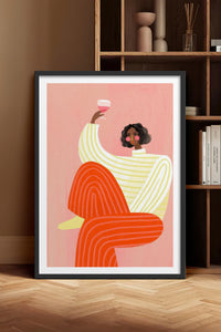 HOMEPACK Ahşap Çerçeveli Tablo Çerçeveli Poster Sanatsal Modern Duvar Dekoru TK-1069