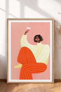 HOMEPACK Ahşap Çerçeveli Tablo Çerçeveli Poster Sanatsal Modern Duvar Dekoru TK-1069