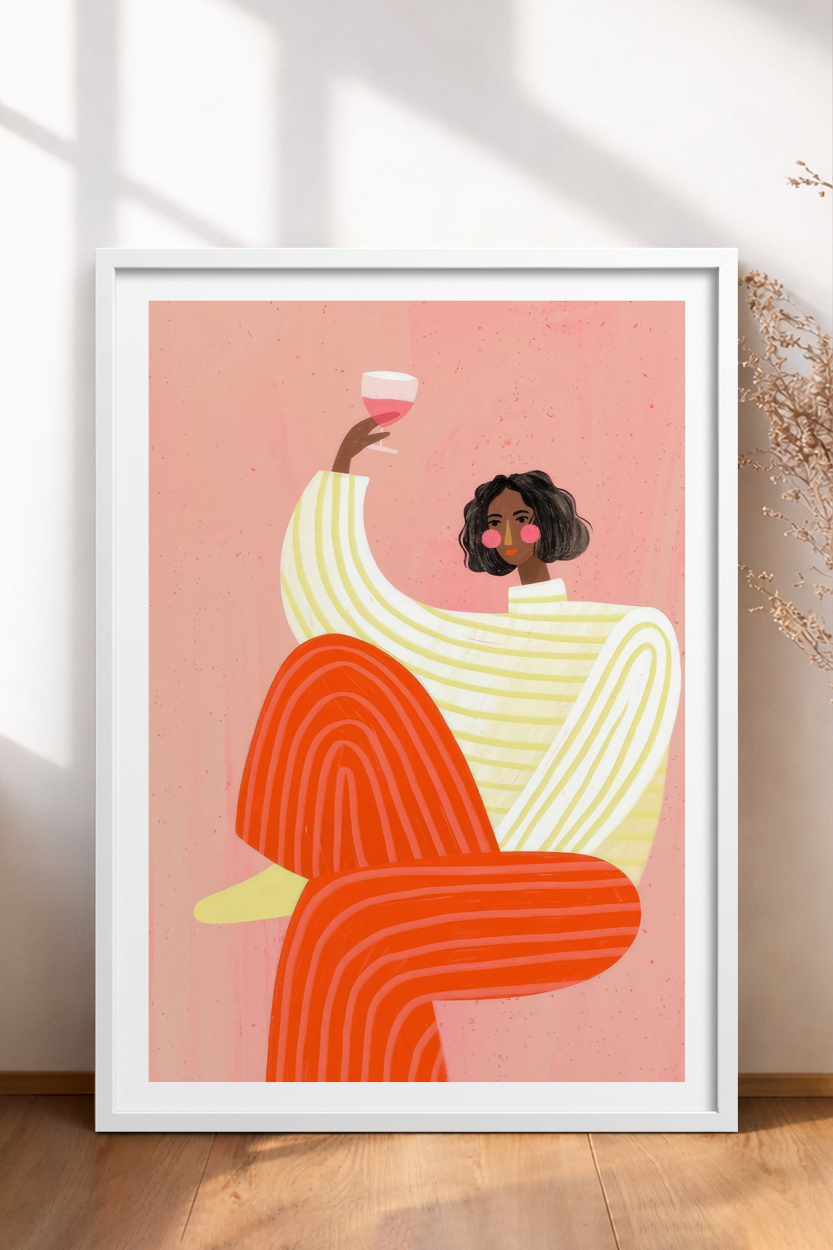HOMEPACK Ahşap Çerçeveli Tablo Çerçeveli Poster Sanatsal Modern Duvar Dekoru TK-1069