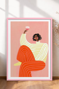 HOMEPACK Ahşap Çerçeveli Tablo Çerçeveli Poster Sanatsal Modern Duvar Dekoru TK-1069