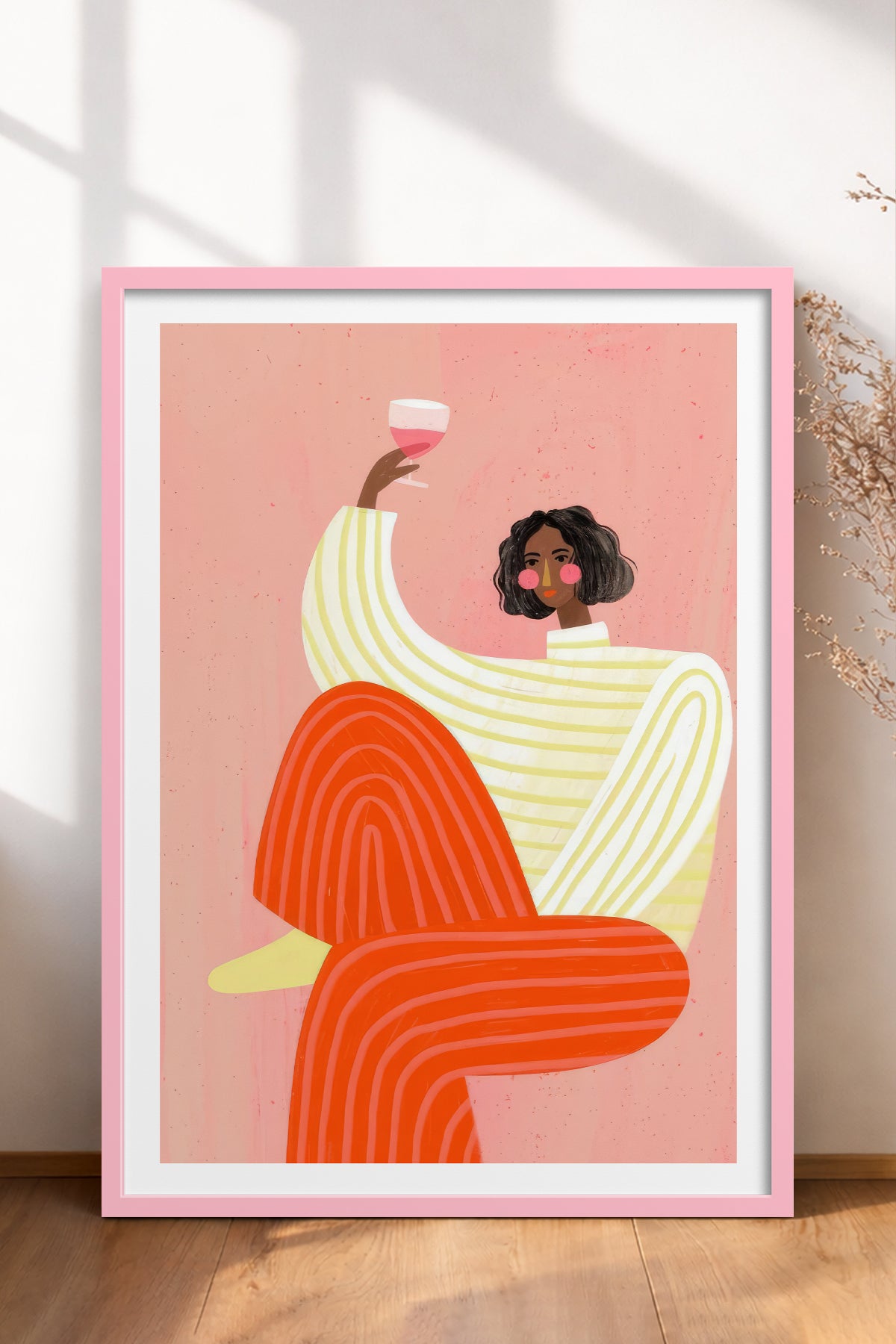 HOMEPACK Ahşap Çerçeveli Tablo Çerçeveli Poster Sanatsal Modern Duvar Dekoru TK-1069