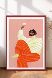 HOMEPACK Ahşap Çerçeveli Tablo Çerçeveli Poster Sanatsal Modern Duvar Dekoru TK-1069