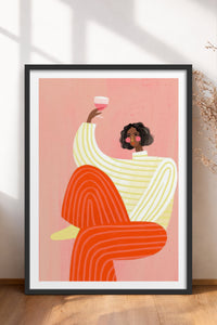 HOMEPACK Ahşap Çerçeveli Tablo Çerçeveli Poster Sanatsal Modern Duvar Dekoru TK-1069