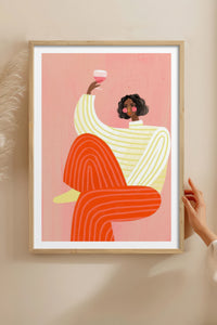 HOMEPACK Ahşap Çerçeveli Tablo Çerçeveli Poster Sanatsal Modern Duvar Dekoru TK-1069