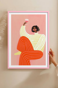 HOMEPACK Ahşap Çerçeveli Tablo Çerçeveli Poster Sanatsal Modern Duvar Dekoru TK-1069