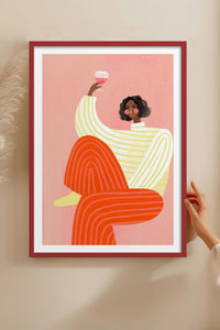 HOMEPACK Ahşap Çerçeveli Tablo Çerçeveli Poster Sanatsal Modern Duvar Dekoru TK-1069