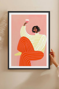 HOMEPACK Ahşap Çerçeveli Tablo Çerçeveli Poster Sanatsal Modern Duvar Dekoru TK-1069