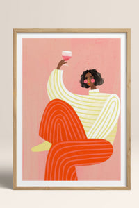 HOMEPACK Ahşap Çerçeveli Tablo Çerçeveli Poster Sanatsal Modern Duvar Dekoru TK-1069