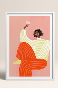 HOMEPACK Ahşap Çerçeveli Tablo Çerçeveli Poster Sanatsal Modern Duvar Dekoru TK-1069