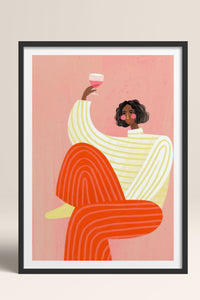 HOMEPACK Ahşap Çerçeveli Tablo Çerçeveli Poster Sanatsal Modern Duvar Dekoru TK-1069