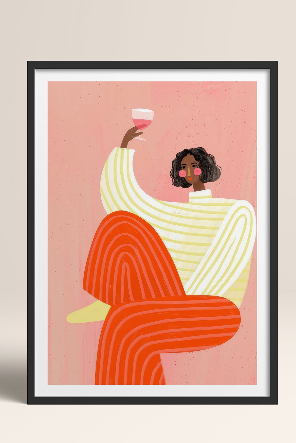 HOMEPACK Ahşap Çerçeveli Tablo Çerçeveli Poster Sanatsal Modern Duvar Dekoru TK-1069