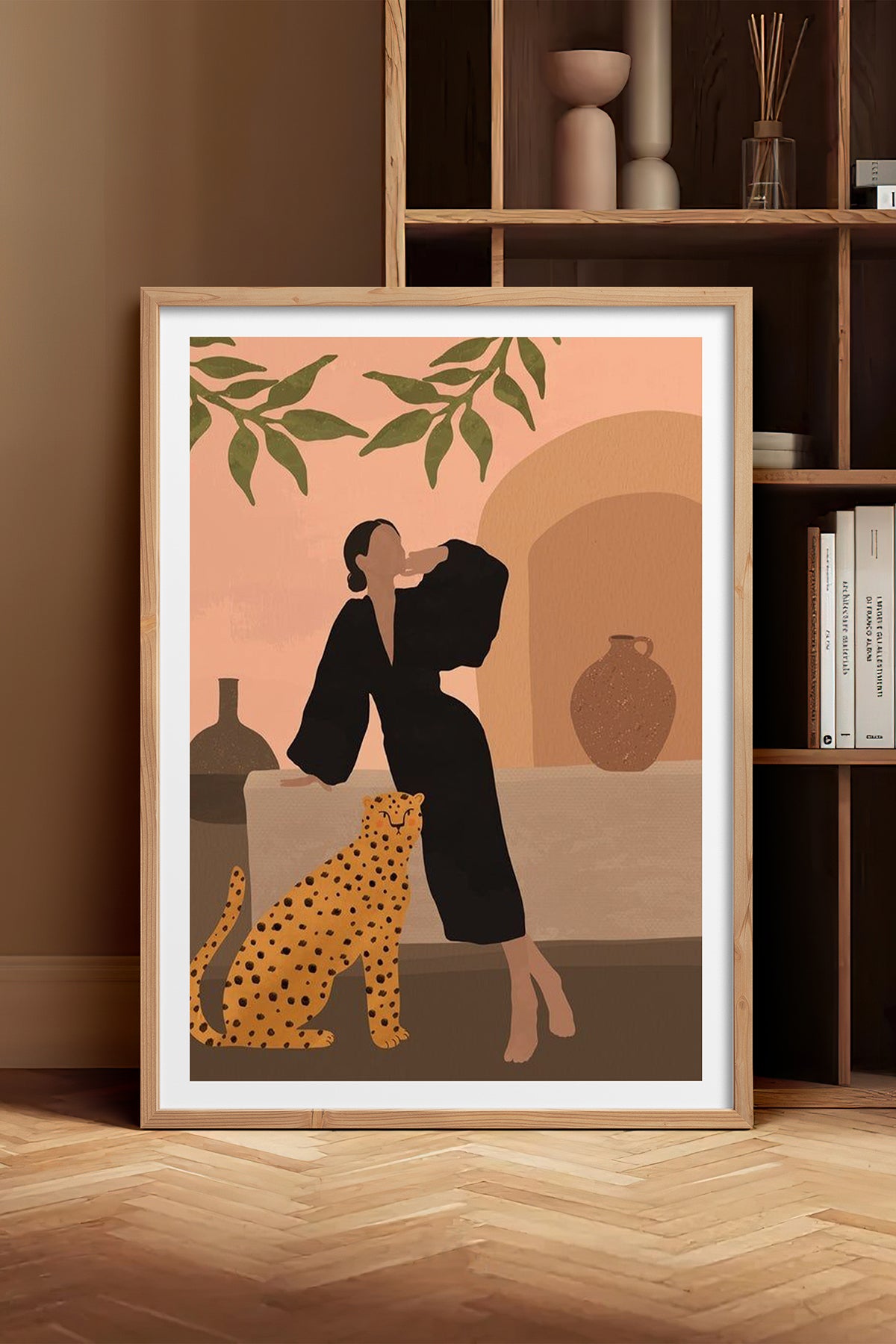 HOMEPACK Ahşap Çerçeveli Tablo Çerçeveli Poster Sanatsal Modern Duvar Dekoru TK-1070