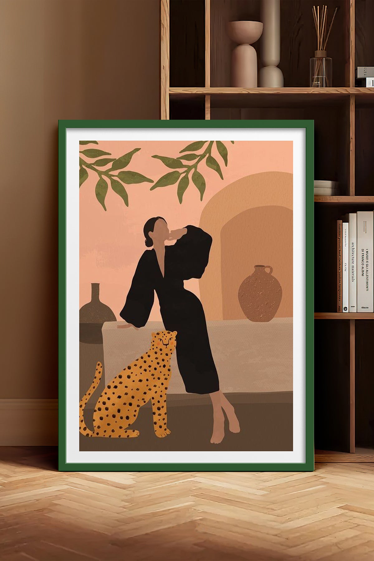 HOMEPACK Ahşap Çerçeveli Tablo Çerçeveli Poster Sanatsal Modern Duvar Dekoru TK-1070