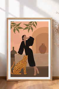 HOMEPACK Ahşap Çerçeveli Tablo Çerçeveli Poster Sanatsal Modern Duvar Dekoru TK-1070