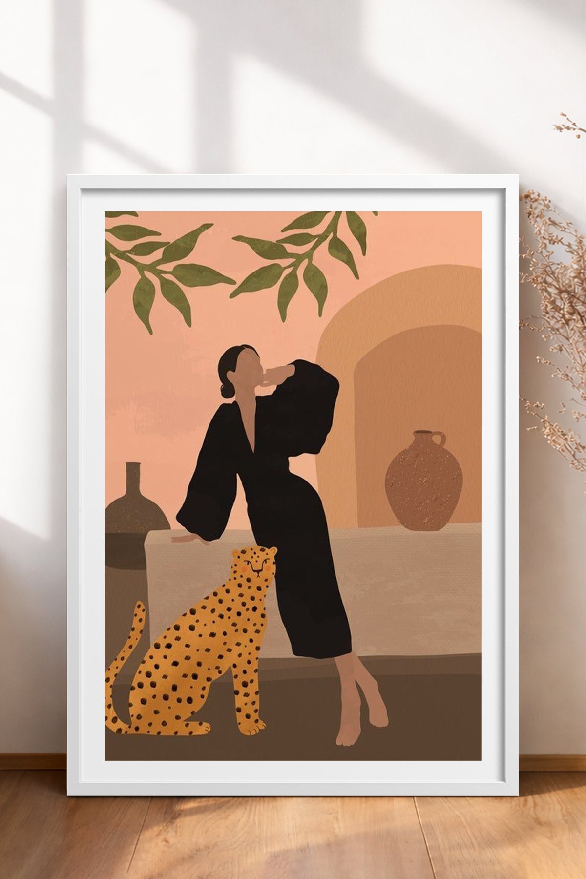 HOMEPACK Ahşap Çerçeveli Tablo Çerçeveli Poster Sanatsal Modern Duvar Dekoru TK-1070