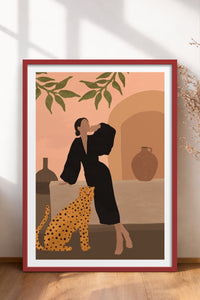 HOMEPACK Ahşap Çerçeveli Tablo Çerçeveli Poster Sanatsal Modern Duvar Dekoru TK-1070
