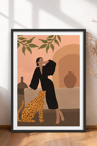HOMEPACK Ahşap Çerçeveli Tablo Çerçeveli Poster Sanatsal Modern Duvar Dekoru TK-1070