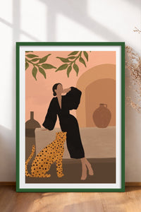 HOMEPACK Ahşap Çerçeveli Tablo Çerçeveli Poster Sanatsal Modern Duvar Dekoru TK-1070