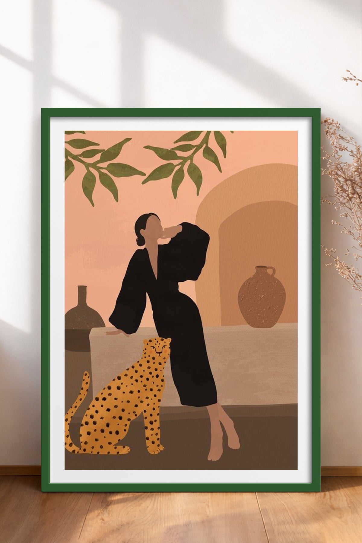 HOMEPACK Ahşap Çerçeveli Tablo Çerçeveli Poster Sanatsal Modern Duvar Dekoru TK-1070