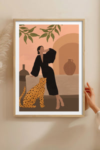 HOMEPACK Ahşap Çerçeveli Tablo Çerçeveli Poster Sanatsal Modern Duvar Dekoru TK-1070